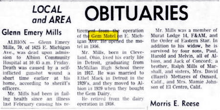Gem Motel - 1969 Former Operator Passes Away (newer photo)